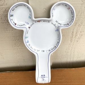 VINTAGE 1980s Mickey Mouse Ears Disney Theme parks white ceramic spoon rest